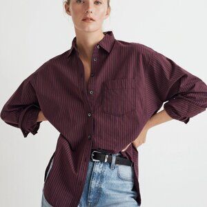 Purple Madewell Double Side Panel Oversized Shirt, Size S